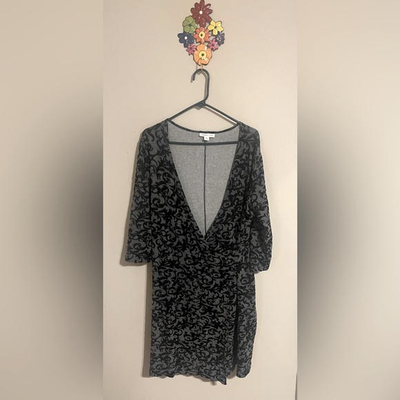 Coldwater Creek Dresses & Skirts - Cold Water Creek, 20, pull over, low cut black and gray dress